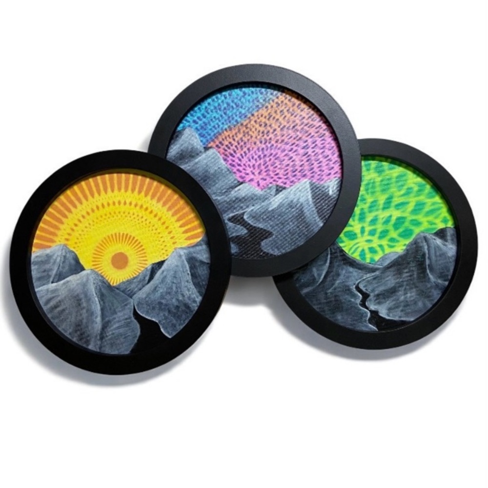 Set of Mountainscape Paintings